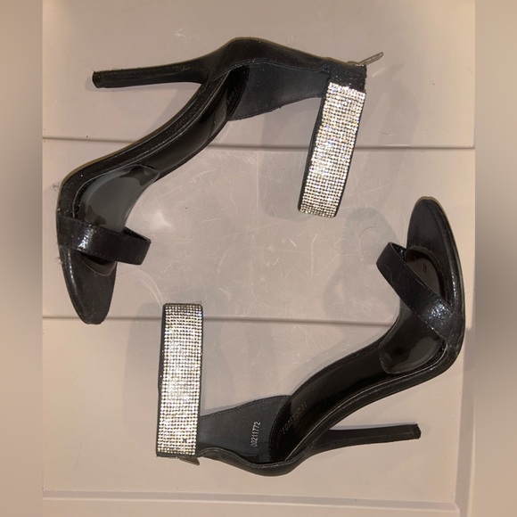 Black Rhinestone Stiletto Heels - Picture 3 of 3